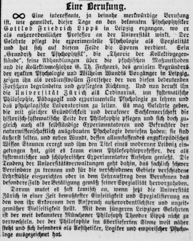 Anonymer Beitrag im Berliner Tageblatt (40. Jg., Nr. 473) am 16.9.1911